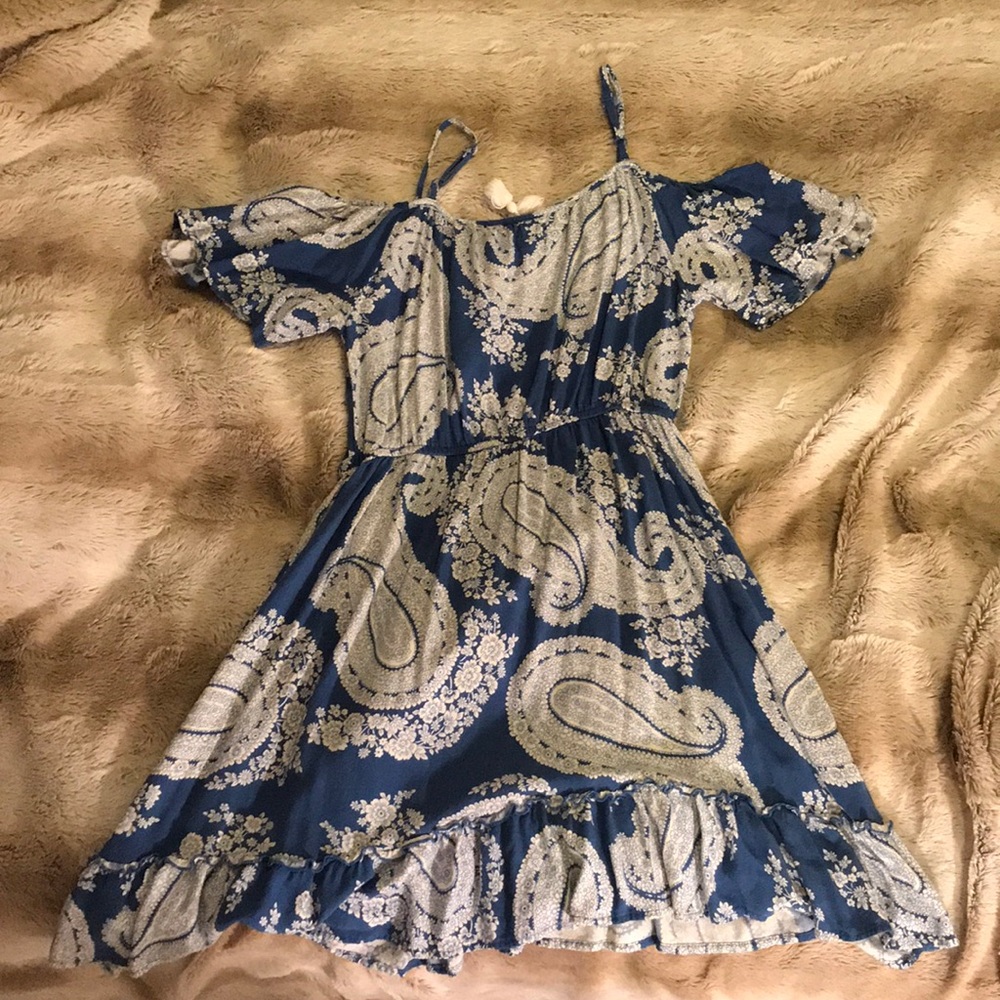 Blue off the shoulder dress - Picture 3 of 3